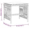 Bancos jardim com almofadões 4 pcs 41x41x36 cm vime PE castanho - Image 10