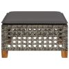 Banco de jardim com almofadão 63,5x56x32 cm vime PE cinzento - Image 3