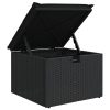 Banco de jardim com almofadão 55x55x37 cm vime PE preto - Image 8