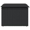 Banco de jardim com almofadão 55x55x37 cm vime PE preto - Image 3