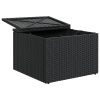Banco de jardim com almofadão 55x55x37 cm vime PE preto - Image 7