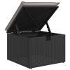 Banco de jardim com almofadão 55x55x37 cm vime PE preto - Image 6