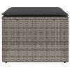Banco de jardim com almofadão 55x55x37 cm vime PE cinzento - Image 3