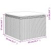 Banco de jardim com almofada 55x55x37 cm vime PE cinzento claro - Image 9
