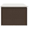 Banco de jardim com almofadão 55x55x37 cm vime PE castanho - Image 4