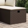 Banco de jardim com almofadão 55x55x37 cm vime PE castanho
