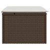 Banco de jardim com almofadão 55x55x37 cm vime PE castanho - Image 4