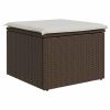 Banco de jardim com almofadão 55x55x37 cm vime PE castanho - Image 5