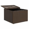 Banco de jardim com almofadão 55x55x37 cm vime PE castanho - Image 6