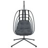 Cadeira forma de ovo suspensa com suporte aço antracite - Image 3