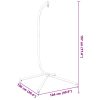 Cadeira forma de ovo suspensa com suporte aço antracite - Image 5