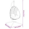 Suporte para cadeira em forma de ovo suspensa aço preto - Image 5