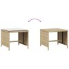Bancos de jardim com almofadões 4 pcs 40x40x35 cm vime PE bege - Image 6