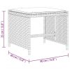 Bancos de jardim com almofadões 4 pcs 40x40x35 cm vime PE bege - Image 10