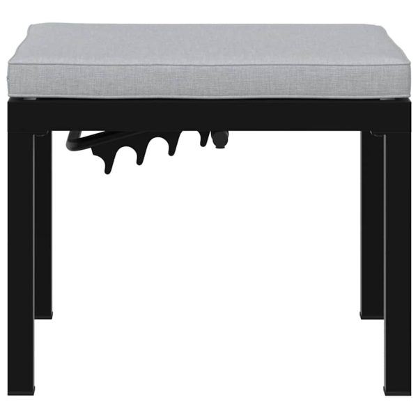Banco de jardim com almofadão aço revestido a pó preto - Image 2