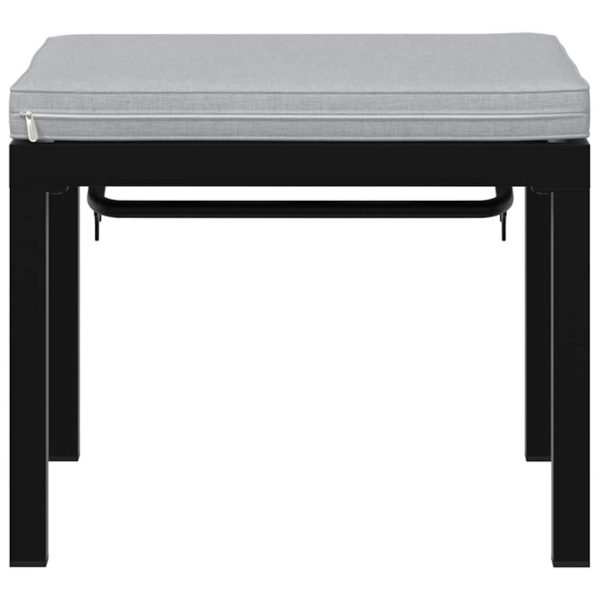 Banco de jardim com almofadão aço revestido a pó preto - Image 3