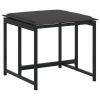 Bancos de jardim c/ almofadões 4 pcs aço e textilene preto - Image 4