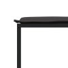 Bancos de jardim c/ almofadões 4 pcs aço e textilene preto - Image 7