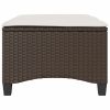 Bancos jardim com almofadas 2 unid 55x55x36 cm vime PE castanho - Image 3