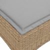 Bancos de jardim com almofadas 2 unid 55x55x36 cm vime PE bege - Image 6