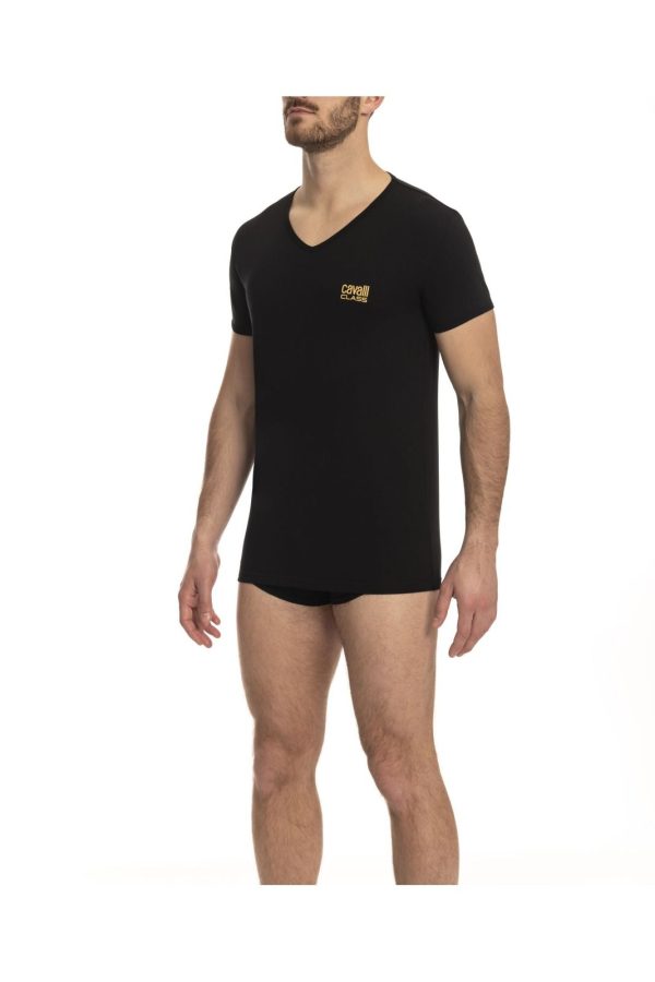 Cavalli Class Camiseta QXO03E_CLL1MTS04SI_BLACK