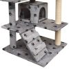 Árvore para gatos c/ postes arranhadores sisal 125 cm cinzento - Image 3