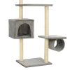 Árvore p/ gatos c/ postes arranhadores sisal 260 cm cinzento - Image 6