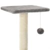 Árvore com postes arranhadores sisal 65 cm cinzento - Image 4