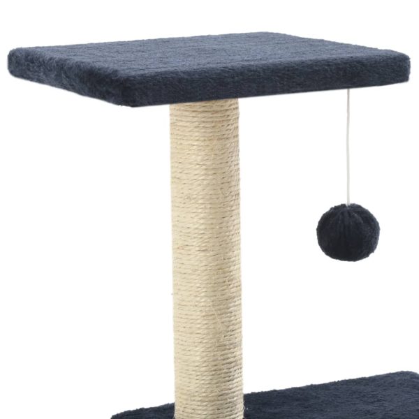 Árvore p/ gatos c/ postes arranhadores sisal 65 cm azul escuro - Image 4