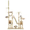 Árvore para gatos c/ postes arranhadores sisal 230-250 cm bege - Image 2