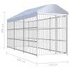 Canil de exterior com telhado 450x150x200 cm - Image 5
