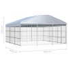 Canil de exterior com telhado 450x450x200 cm - Image 5