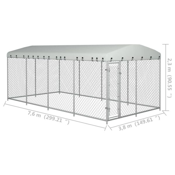 Canil de exterior com telhado 8x4x2,3 m - Image 5