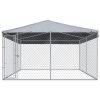 Canil de exterior com telhado 382x382x225 cm - Image 2
