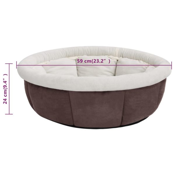 Cama para cães 59x59x24 cm castanho - Image 6