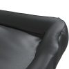 Cama para cães 80x68x23 cm couro artificial preto - Image 6