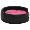 Ninho p/ cães 99x89x21 cm pelúcia/couro artificial preto e rosa - Image 4