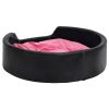 Ninho p/ cães 99x89x21 cm pelúcia/couro artificial preto e rosa - Image 5