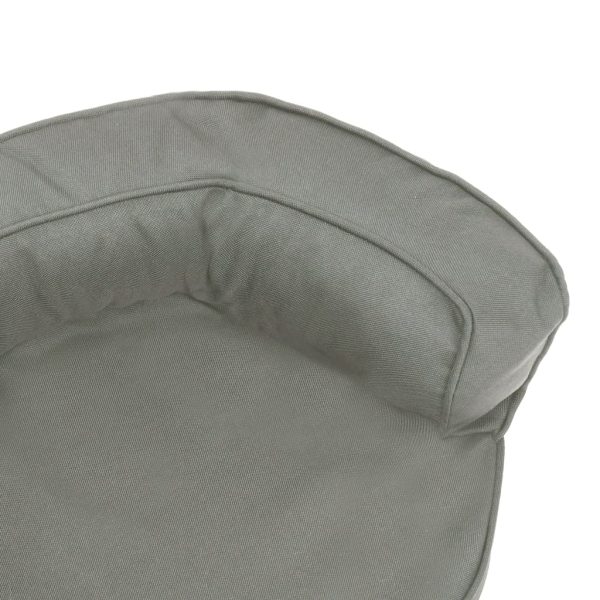 Cama para cães ergonómica 60x42 cm aspeto linho cinzento - Image 6