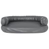 Cama p/ cães espuma ergonómico 88x65 cm couro artificial cinza - Image 4
