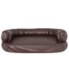 Cama p/ cães espuma ergonómico 88x65 cm couro artific. castanho - Image 4