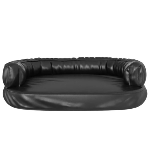 Cama p/ cães espuma ergonómico 75x53 cm couro artificial preto - Image 4