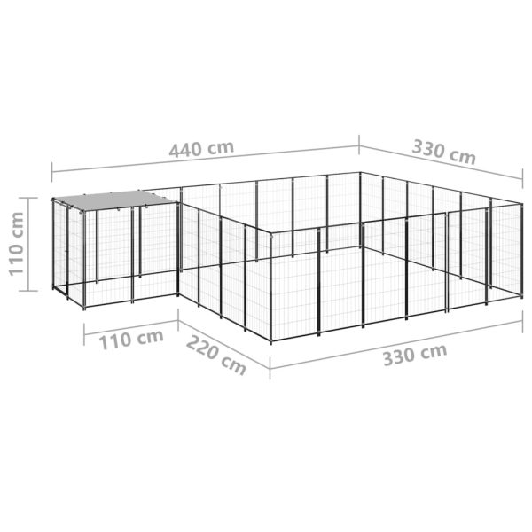 Canil 12,1 m² aço preto - Image 6