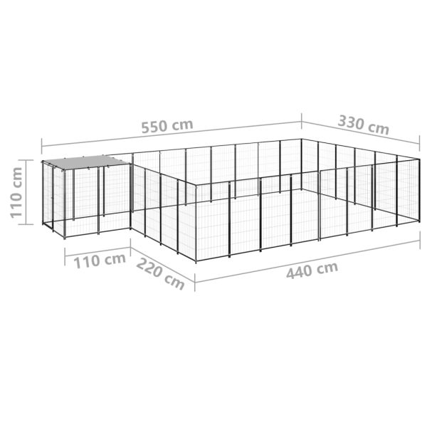 Canil 15,73 m² aço preto - Image 6