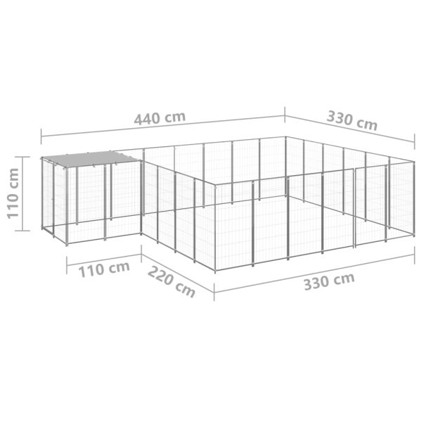Canil 12,1 m² aço prateado - Image 6