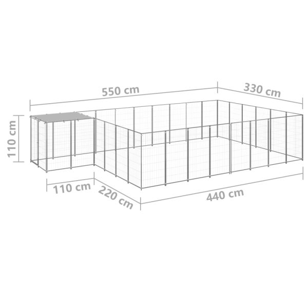 Canil 15,73 m² aço prateado - Image 6