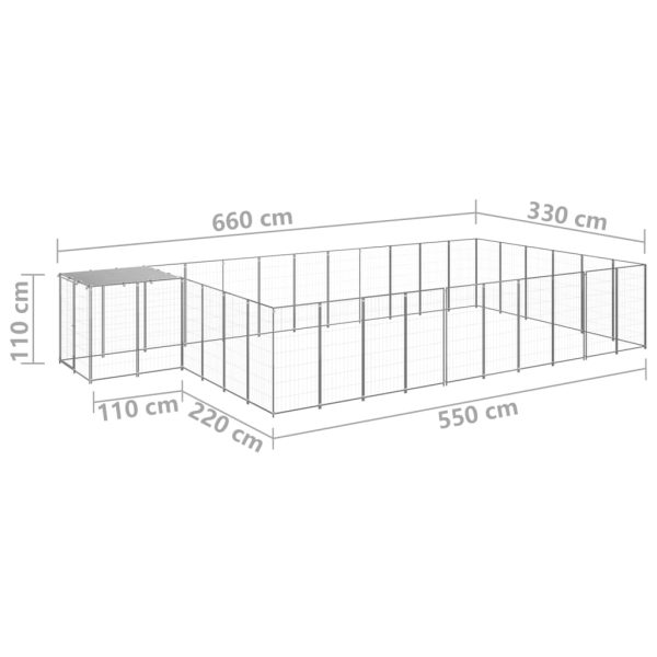 Canil 19,36 m² aço prateado - Image 6