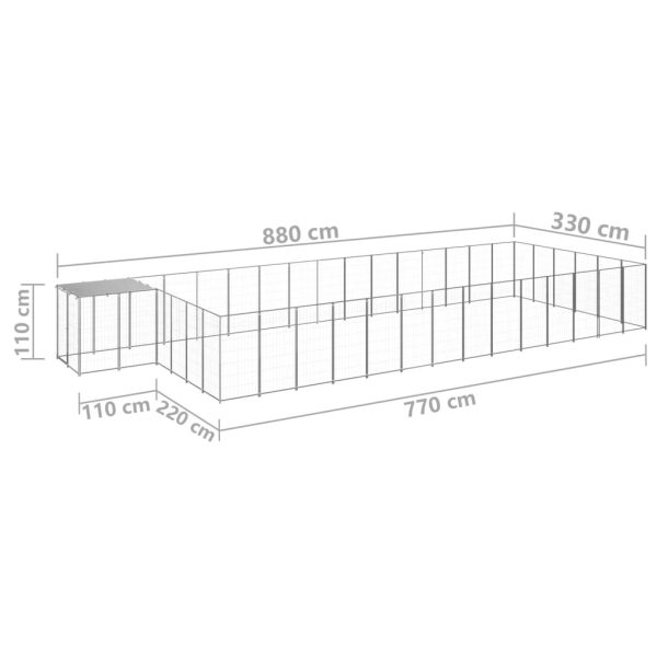 Canil 26,62 m² aço prateado - Image 6