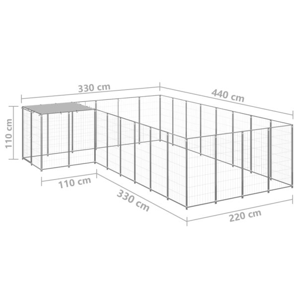 Canil 10,89 m² aço prateado - Image 6