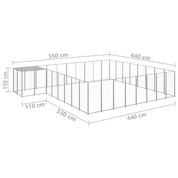 Canil 20,57 m² aço prateado - Image 6